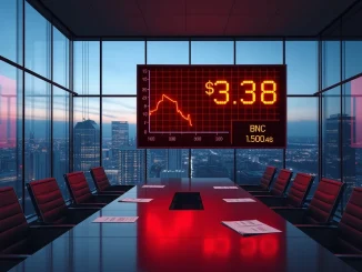 Breaking news on CEA Industries BNB treasury stock crash showing BNC ticker with 95% decline.