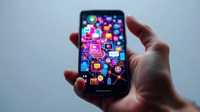 BuzzFeed's new AI apps BF Island and Conjure displayed on a smartphone screen.
