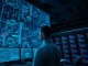 Bybit's AI security system monitoring cryptocurrency fraud prevention in real-time operations center