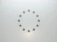EU flag with digital blockchain nodes representing Circle's call for crypto regulation reforms in the Market Integration Package.