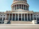 U.S. government building with digital lock overlay symbolizing crypto regulation and the stalled CLARITY Act.