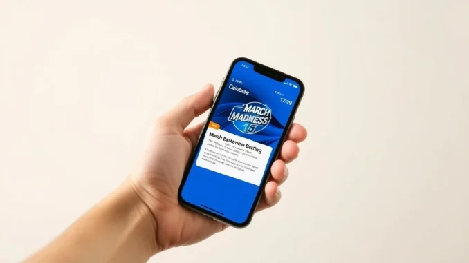 Coinbase app notification about March Madness prediction markets sparking user criticism