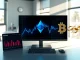 Analyst monitoring cryptocurrency market charts showing a V-shaped recovery pattern for Ethereum after Coinbase earnings news.
