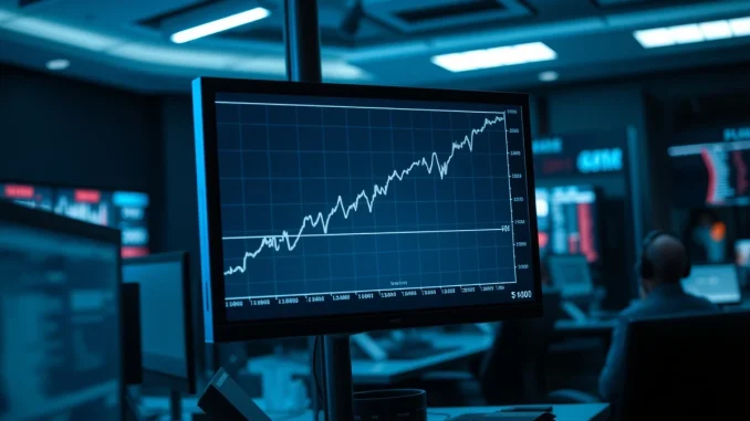 A digital chart showing the upward price trend of Contentos (COS) cryptocurrency.