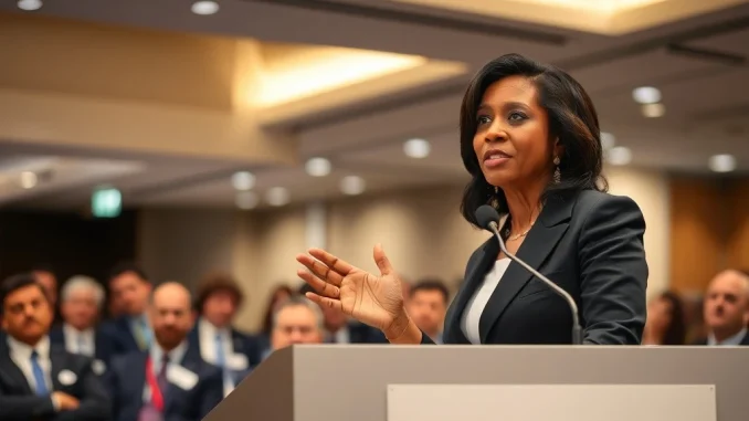 Senator Angela Alsobrooks discusses crypto bill compromise at American Bankers Association event