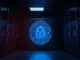 Secure digital vault symbolizing the drop in cryptocurrency hacking losses to $26.5 million in February 2026.