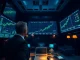 Crypto market recovery shown on trading floor displays with Bitcoin and Ethereum charts rising amid geopolitical tension