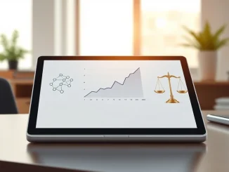 Crypto news today analysis showing blockchain data, market trends, and regulatory developments on a digital tablet.