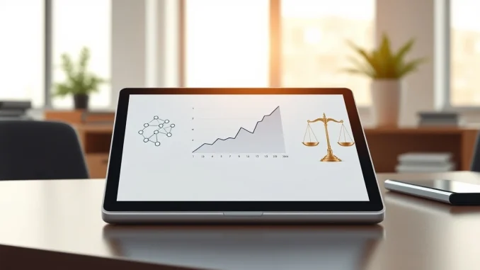Crypto news today analysis showing blockchain data, market trends, and regulatory developments on a digital tablet.