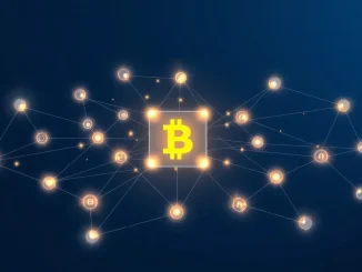 Conceptual network diagram representing the integration of blockchain, central bank digital currency, and AI payment systems in modern finance.