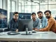 AI experts at Deccan AI's Hyderabad operations center collaborating on post-training data evaluation work