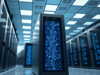 DeepSnitch AI cryptocurrency server representing the 175% presale surge and blockchain technology.