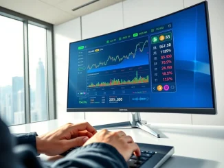 Professional trader using the DeepSnitch AI dashboard showing surging cryptocurrency market data after HKMA news.