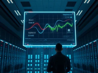 DeepSnitch AI presale attracts capital migration from Bitcoin Hyper and Ozak AI visualized on an analytical trading screen.