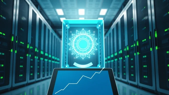 DeepSnitch AI core technology in a secure data center, representing the March 2026 crypto and AI security news.