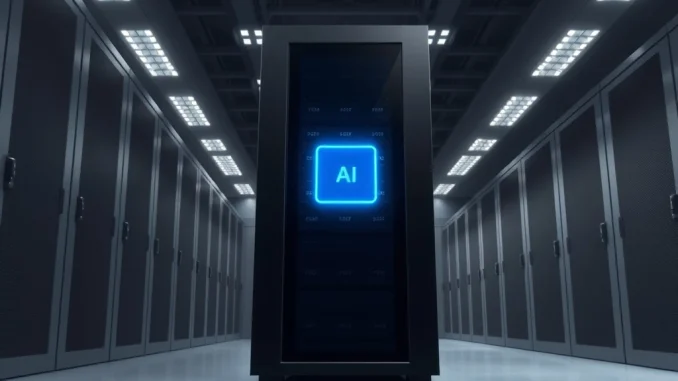 DeepSnitch AI secure server processing unit in a data center, representing leading March 2026 crypto presale.