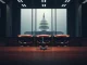 Empty witness chairs at a congressional hearing symbolizing oversight of the DOJ Binance investigation.