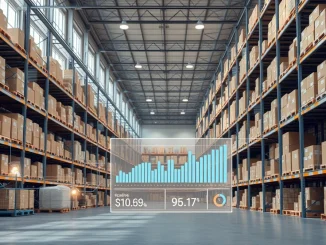 AI inventory management system integrating physical warehouse operations with digital ERP data streams