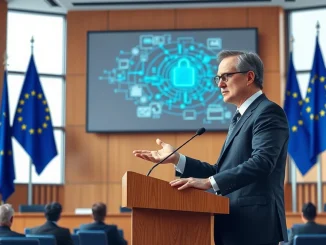 ECB official Piero Cipollone discussing digital euro technical standards for European CBDC rollout.