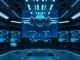 Holographic model of an autonomous spacecraft in mission control, representing the Elon Musk SpaceX xAI merger for AI news.