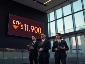Financial analysts monitor Ethereum price drop as major institutions invest in blockchain infrastructure during 2026 crypto market correction.