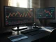 Analyst workstation showing Ether price chart and on-chain data heatmap.