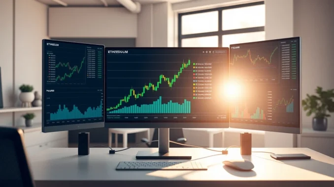 Ethereum market analysis showing taker volume spike and price chart data visualization