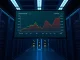 Ethereum adoption paradox shown on a financial chart with diverging network activity and price lines.