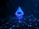 Ethereum adoption paradox visualized as a glowing blockchain network with diverging activity and price metrics.