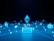 Ethereum Classic blockchain network visualization showing interconnected nodes and data structure for market analysis