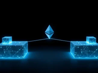 Visualization of Ethereum's Fast Confirmation Rule accelerating transfers between blockchain layers.