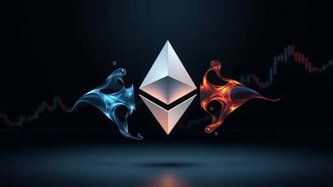 Ethereum market pressure and long squeeze risk visualization for financial analysis.