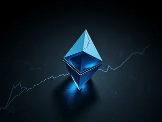 Ethereum logo analysis representing market stress and approaching a historic monthly losing streak.