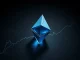 Ethereum logo analysis representing market stress and approaching a historic monthly losing streak.