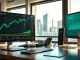 A financial trading desk monitors cryptocurrency price charts and fund inflow data.