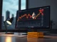 Ethereum whale activity shown by a trading screen and tokenized gold bar, representing a major portfolio hedge shift.