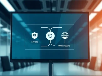 Digital interface visualizing EtherFi and Plume integration for tokenized real-world asset yield.