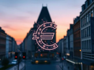 Digital euro stablecoin symbol representing dominance in non-dollar cryptocurrency markets.