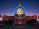 Florida State Capitol with digital stablecoin symbol representing the passage of SB 314 cryptocurrency regulation bill