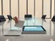Corporate boardroom scene visualizing a crypto-backed loan financing a traditional share repurchase strategy.