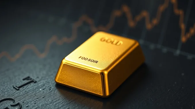 Gold bullion bar representing the historic price crash amid Iran conflict and Federal Reserve policy.