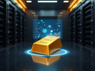GoldFinger and DeAgentAI partnership merges AI agents with blockchain gold trading in a secure digital vault.