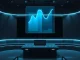 Hyperliquid leads perpetual DEX market with record trading volume shown on a financial data hologram.