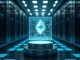 Digital representation of institutional Ethereum holdings in a secure corporate vault, symbolizing the $13.34 billion asset allocation.
