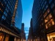 JPMorgan and Citadel Securities clash represented by competing Manhattan skyscrapers in financial district.