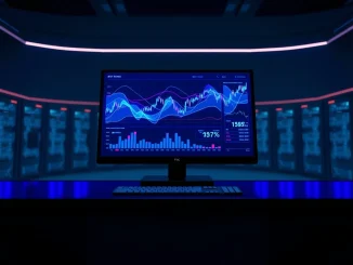 Jupiter DEX trading terminal processing over $1 trillion in Solana DeFi volume in 2025.