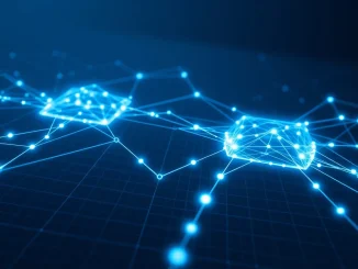 Visualization of LayerZero and Hyperliquid blockchain networks driving today's crypto market recovery.