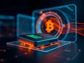 Ledger hardware wallet enabling Bitcoin Vaults for secure collateral use in DeFi applications.