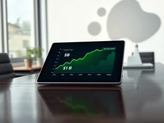 Mantle achieves $1 billion lending and borrowing milestone on Aave, shown on a financial dashboard graph.