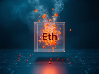 Visual metaphor for Ethereum (ETH) tokens being burned and removed from circulation, representing the 2026 scarcity shift.